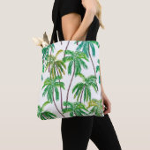 Tote Bag Palmiers acryliques : Textile d'été. (De près)