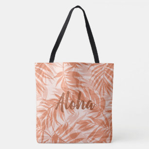 Tote Bag Palmiers Areca Hawaïen Tropical Vintage