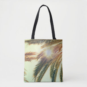 Tote Bag Palmiers, Ciel Toné Vintage.