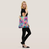Tote Bag Palmiers colorés (Sur le modèle)