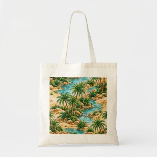 Tote Bag Palmiers de l'oasis du désert (Devant)