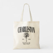Tote Bag Palmiers de luxe Charleston Bachelorette côtière (Dos)
