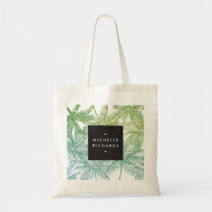 Tote Bag Palmiers de Parties scintillant tropicales vertes/