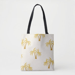 Tote Bag Palmiers d'or : Textile Tropical.