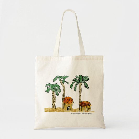 Tote Bag Palmiers et Paradis (Devant)