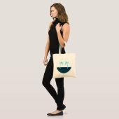 Tote Bag Palmiers et plage (Devant (modèle))