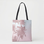 Tote Bag Palmiers roses Gold Rose Plage Ombre Palmiers (Devant)