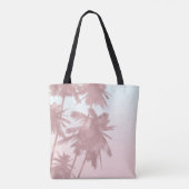 Tote Bag Palmiers roses Gold Rose Plage Ombre Palmiers (Dos)