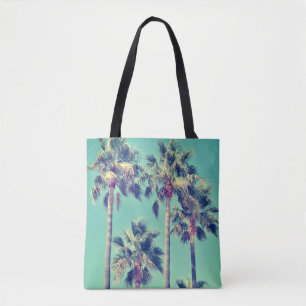 Tote Bag Palmiers tropicaux contre un ciel Turquoise photo