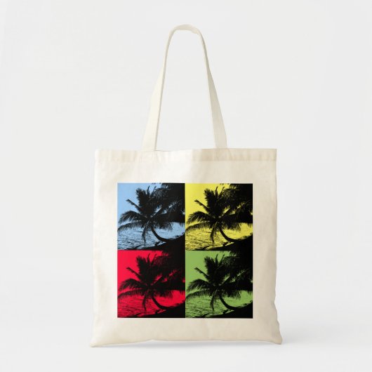 Tote Bag Palmiers tropicaux et mer (Devant)