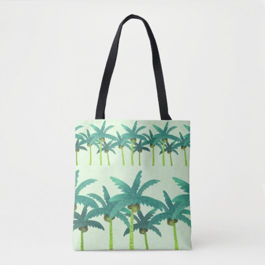 Tote Bag Palmiers tropicaux : Ruban imperméable. (Devant)