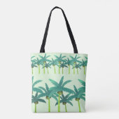 Tote Bag Palmiers tropicaux : Ruban imperméable. (Dos)