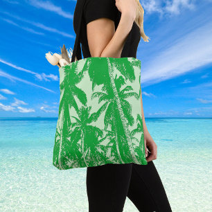 Tote Bag Palmiers Tropicaux Verts