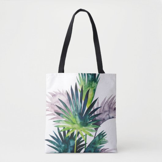 Tote Bag Palmiers Twilight - Franges de palmiers (Devant)