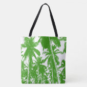 Tote Bag Palmiers verts et blancs (Devant)