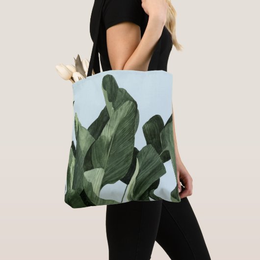 Tote Bag Palms Celadon (De près)