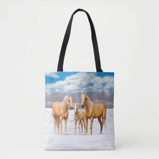 Tote Bag Palomino Quarter Horses (Devant)