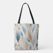 Tote Bag Pampas Bleu Et Or (Dos)