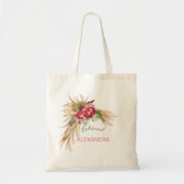 Tote Bag Pampas Grass Protea Floral Mariage moderne (Devant)