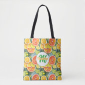Tote Bag Pamplemousse, citrons, limons et oranges agrumes (Devant)