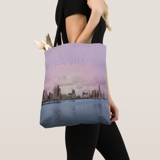 Tote Bag Panama Skyline (De près)