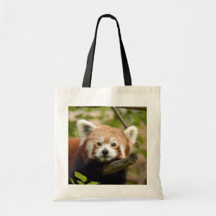 Tote Bag Panda-005 rouge, panda rouge