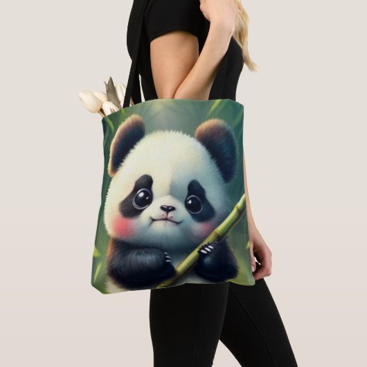 Tote Bag Panda (2 faces) : (De près)