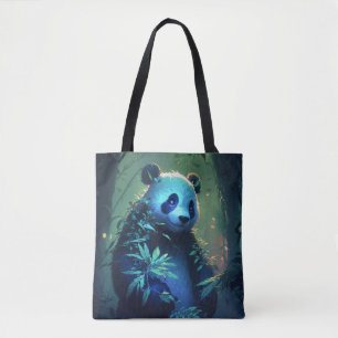 Tote Bag Panda Animal Portrait Peinture Faune À L'Extérieur