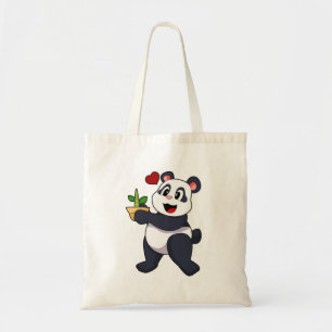 Tote Bag Panda avec fleur de bambou