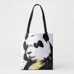 Tote Bag Panda Bear Wild Nature Free Spirit Art Peinture