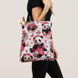 Tote Bag Panda bébé vintage mignonne sans joint