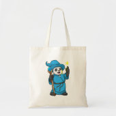 Tote Bag Panda comme Assistant avec baguette magique (Devant)