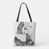 Tote Bag Panda de bébé | mignon et velu (Dos)