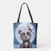 Tote Bag Panda Dreams sur la Lune (Dos)
