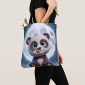 Tote Bag Panda Dreams sur la Lune (De près)