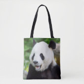 Tote Bag Panda géant mangeant du bambou (Devant)