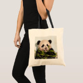 Tote Bag Panda géant penché contre le mur (Devant (produit))
