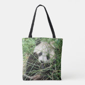 Tote Bag Panda Géant Se Cache Dans L'Herbe (Dos)