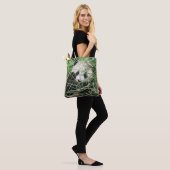Tote Bag Panda Géant Se Cache Dans L'Herbe (Sur le modèle)