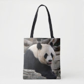 Tote Bag Panda géant sur les rochers (Devant)