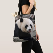 Tote Bag Panda géant sur les rochers (De près)