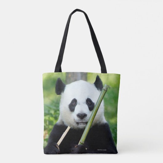 Tote Bag Panda géant tenant du bambou (Dos)