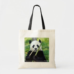 Tote Bag Panda géant tenant du bambou