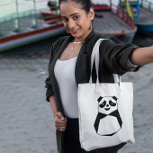 Tote Bag Panda géométrique