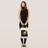 Tote Bag Panda Peeking Bamboo Aquarelle (Devant (modèle))