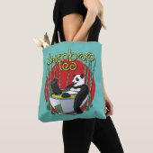 Tote Bag Panda pour boire du thé en bambou (De près)