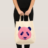 Tote Bag Panda - rose et bleu (Devant (produit))