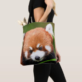 Tote Bag Panda rouge mignonne (De près)