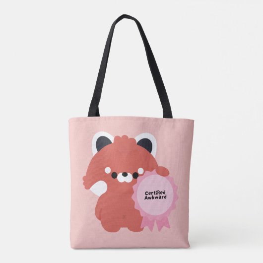 Tote Bag Panda roux certifié maladroit (Dos)