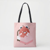 Tote Bag Panda roux mignon fatigué (Devant)